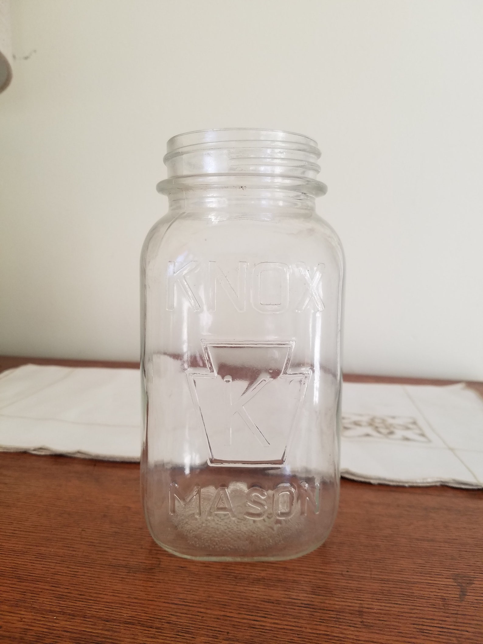 KNOX MASON / Vintage Mason Jars / Canning Jars / Square Quart Etsy