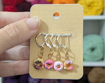 Handmade Crochet Stitch Markers, Set of 4, Unique Crochet or Knitting Accessories