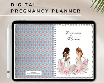 Digital Pregnancy Journal, Digital Pregnancy Planner, GoodNotes Planner, Weekly/Monthly, Baby Bump Journal, Baby Shower Gift, Pregnancy Gift