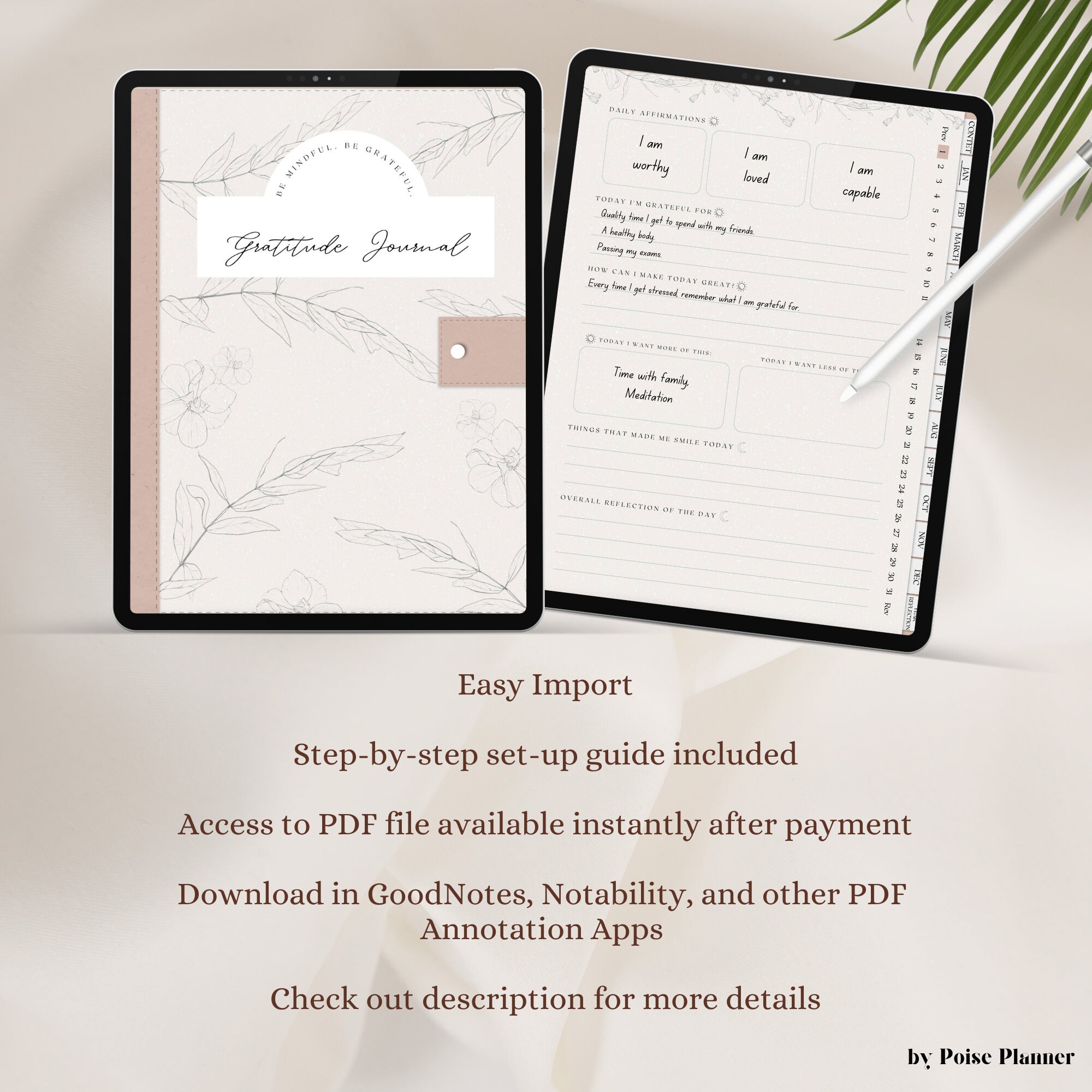 Digital Gratitude Journal | Mindfulness Journal | Self Care