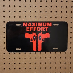 Plaque d'immatriculation Deadpool