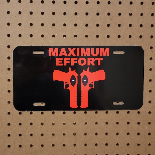 Plaque d'immatriculation Deadpool