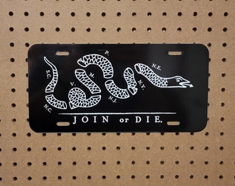 Join or Die License Plate
