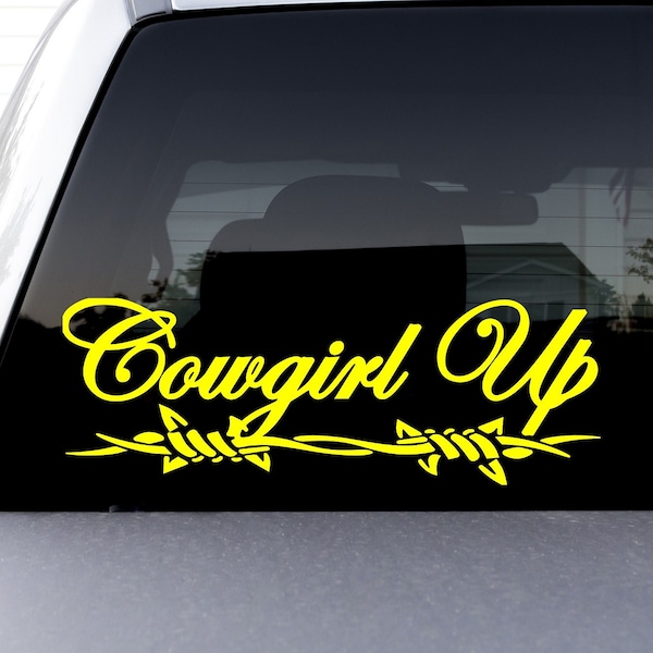 Cowgirl Decal Etsy