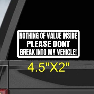 2x NIX Car Disc Stickers – Left & Right – Novelty Sale Cards For Car Windows