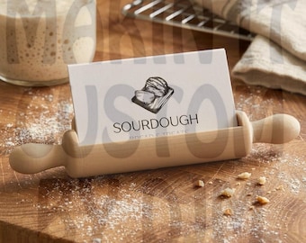 Rolling pin business card holder 3d printed farm stand bakery cookie pastry chef cottage food farmers market popup event cute card display