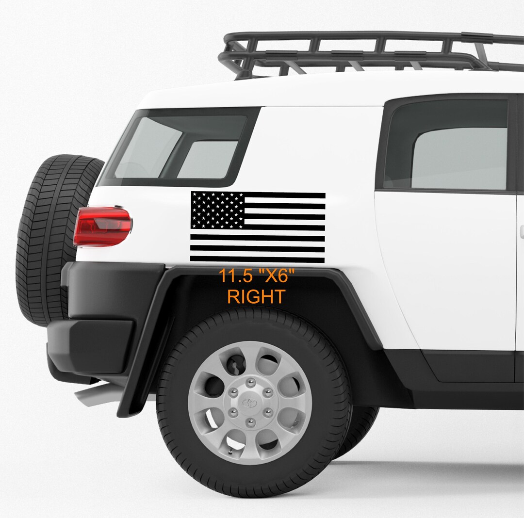 Show your patriotism with this American flag auto decal perfect for