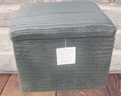 Footstool With Storage In Charcoal Grey Jumbo Cord 18 quot x 18 quot x 17 quot High