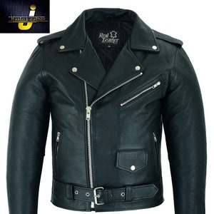 Blouson Marlon Brando emblématique - style moto vintage, veste motard en cuir pour homme, perfecto tendance rebelle intemporel
