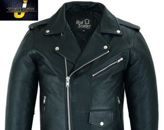 Iconic Marlon Brando Jacket - Vintage Motorcycle Style, Men's Leather Biker Jacket, Timeless Rebel Fashion Statement Perfecto