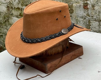 Aussie Echtes Wildleder Busch Outback Cowboy Cowgirl Hüte Alle Farben und Größen