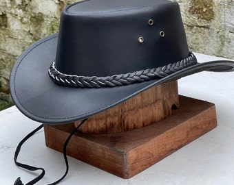 Black Bush Cowboy Hat - Classic Western Style, Wide Brim Rodeo Hat for Men and Women, Stylish Cowgirl Accessory