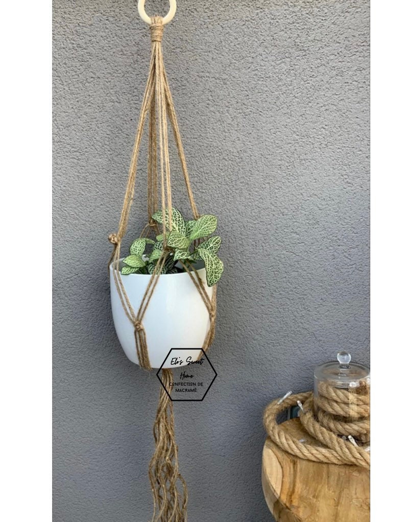 Support Pot Plante en Macramé