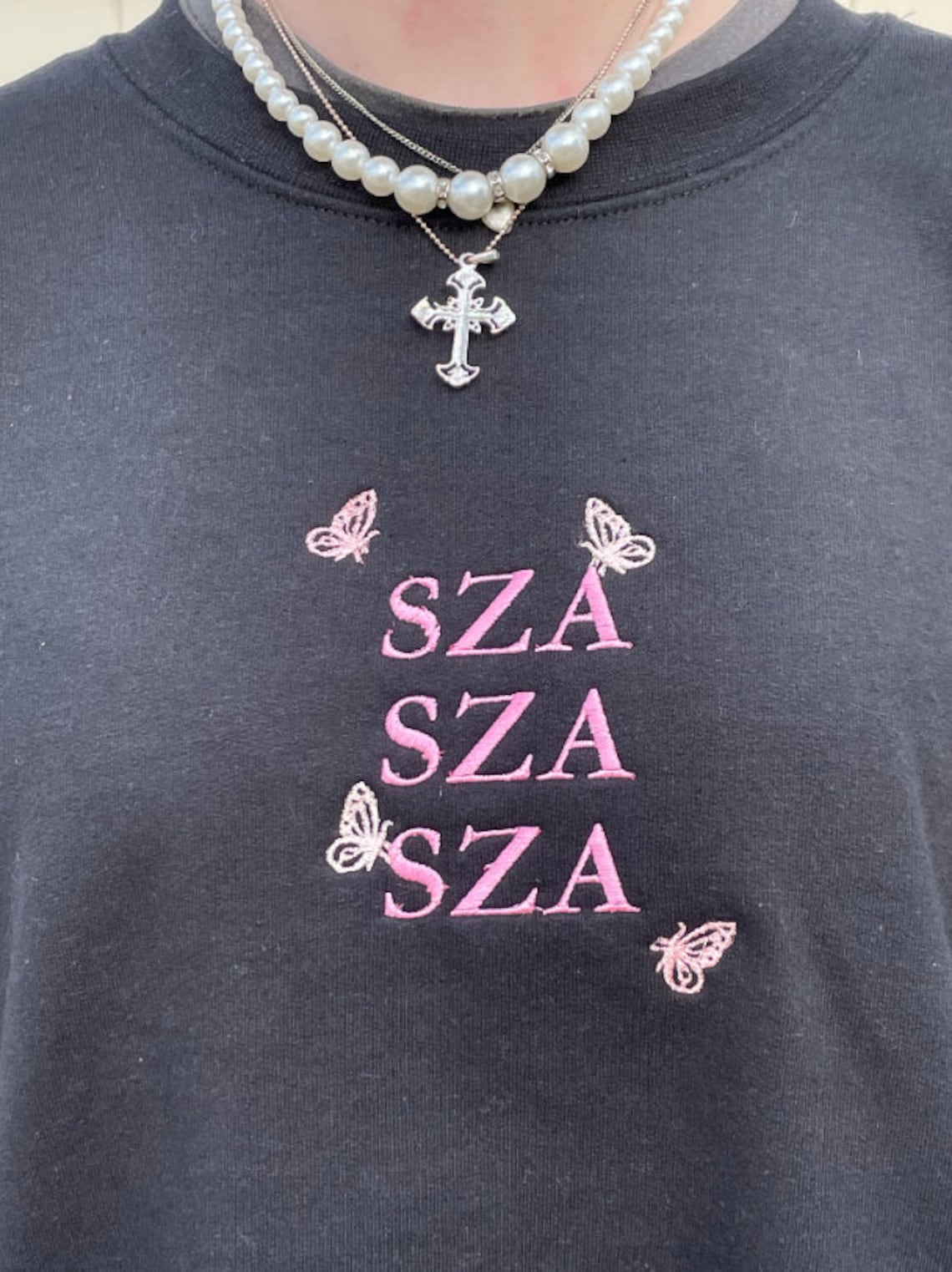 SZA Butterfly Crewneck Sweater Embroidered Sweater SZA Etsy