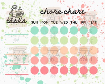 Printable kids chore chart