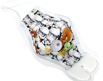 Kawaii Star Wars Troopers Face Mask: Adult Triple Layer Cotton with Nose Wire