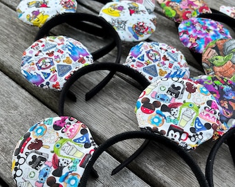 NO BOW Mouse Ears Headband Fits Kids Teens  Ladies | Theme Park Cruise Accessory