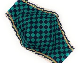 Ichimatsu Tanjiro Anime Slayer Face Mask | Green Black Check, Kids & Adults