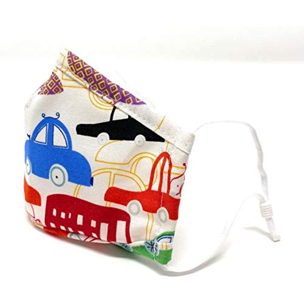 Maskara by BengC Traffic Jam Cars ADULT Face Mask - Hand made in USA from Alexander Henry Fabric