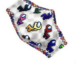 Among Us Impostor Face Mask for Kids & Adults | Triple Layer Cotton