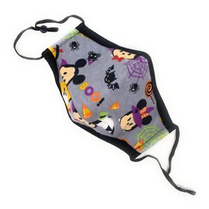 Halloween Mickey Minnie Face Mask: Spider Web Bats, Kids & Adults