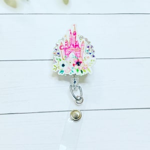Disney castle badge reel| Badge Reel | Badge Holder| ID Holder| Disney Badge Reel