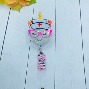 Unicorn badge reel| Unicorn Nurse| Badge holder | Nurse badge| Unicorn