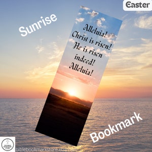 Laminiert, Bibel Vers Ostern - Sonnenaufgang Lesezeichen