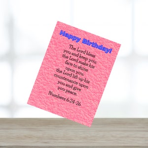 Cardstock, Personnalisable, Message, Carte de vœux texturée rose