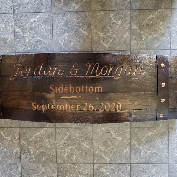 Personalized bourbon barrel staves