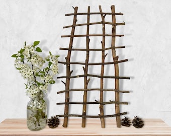 Birch Trellis, 24", Handmade, New Hampshire Birch, Rustic Home Accent, Country Decor, Birch Wedding Theme, One of a Kind
