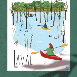 11x14 Poster Quebec, Illustration Illustration Laval