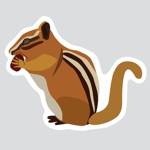 Autocollant/Sticker animaux du Québec - Tamia rayé