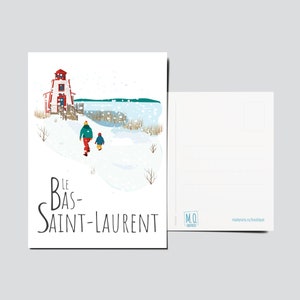 Carte postale Le Bas-Saint-Laurent en hiver