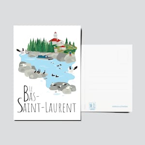 Carte postale Le Bas-Saint-Laurent en été