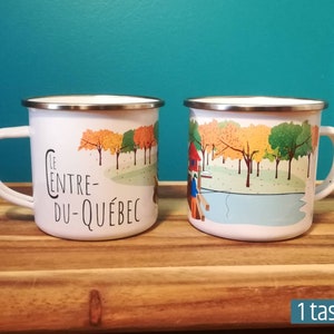 Enamel Mug, Illustration Le Centre-du-Quebec