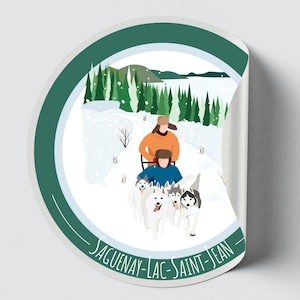 Autocollant/Sticker du Québec - Saguenay-Lac-Saint-Jean (Hiver)