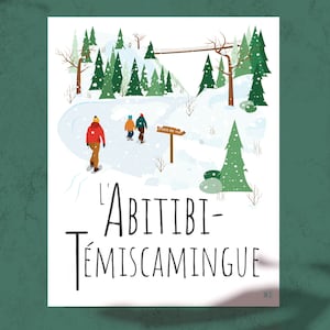 Quebec Poster, Illustration Abitibi-Témiscamingue