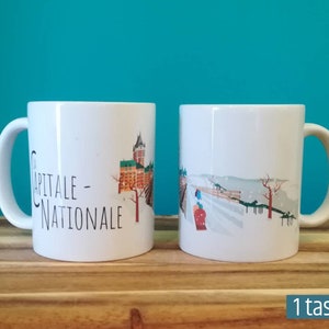 Ceramic Mug, Illustration La Capitale-Nationale (Château Frontenac)