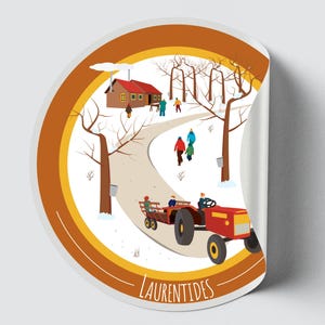 Autocollant/Sticker du Québec - Laurentides (Cabane à sucre)
