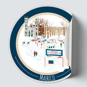 Autocollant/Sticker du Québec - Mauricie (Hiver)