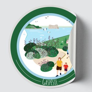 Autocollant/Sticker du Québec - Gaspésie (Rocher Percé)
