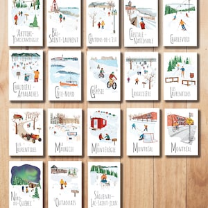 18 Cartes postales Le Québec en hiver