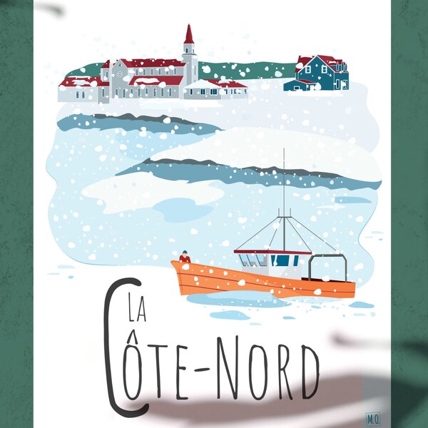 Poster 8 x 10 La Côte-Nord (Winter)