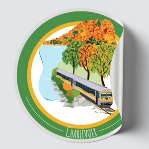 Autocollant/Sticker du Québec - Charlevoix (Automne)