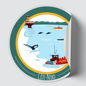 Autocollant/Sticker du Québec - Côte-Nord (Zodiac)
