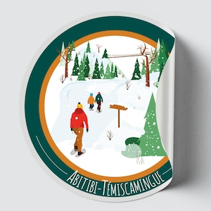 Autocollant/Sticker du Québec - Abitibi-Témiscamingue (hiver)