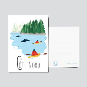 Carte postale La Côte-Nord (kayak)