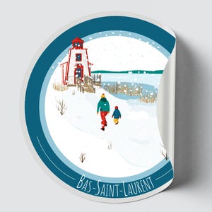 Autocollant/Sticker du Québec - Bas-Saint-Laurent (Hiver)