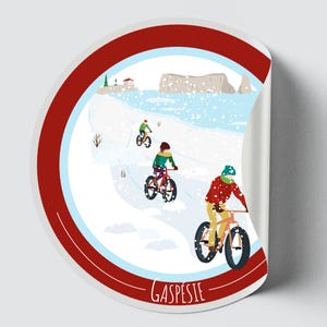Autocollant/Sticker du Québec - Gaspésie (Hiver)